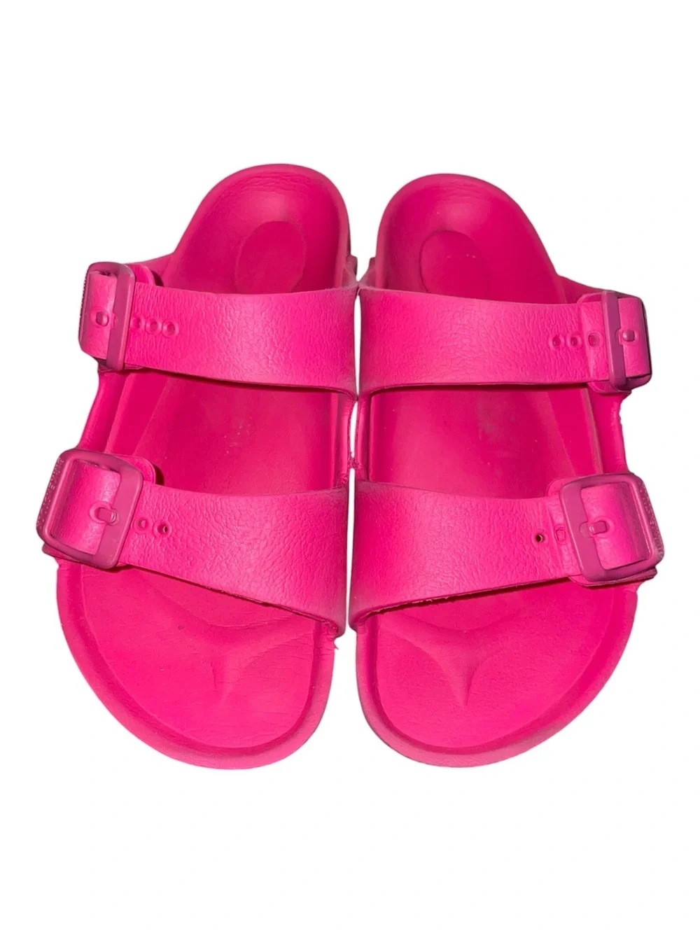 Birkenstock Pink EVA Two-Strap Slide Sandals
